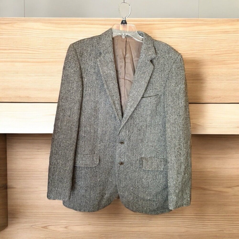 VTG Magee Donegal Handwoven Tweed Blazer Coat Jacket Wool Speckled Fairl…